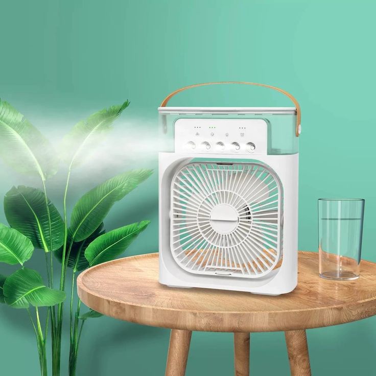 FOLDABLE SLIM MINI SUMMER DESK FAN WITH LED LIGHT