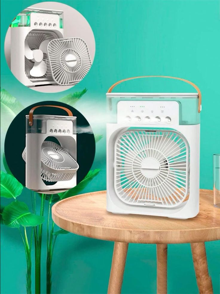 FOLDABLE SLIM MINI SUMMER DESK FAN WITH LED LIGHT