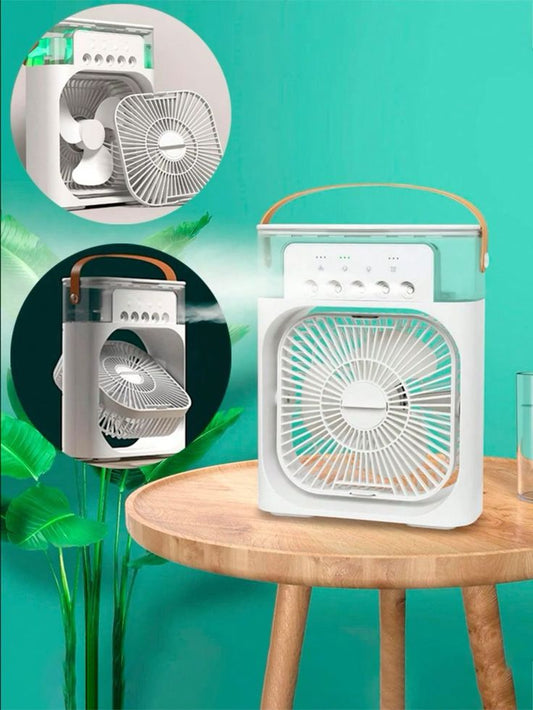 FOLDABLE SLIM MINI SUMMER DESK FAN WITH LED LIGHT